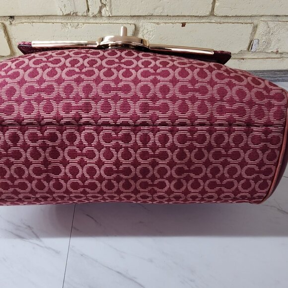 Coach Madison Madeline Op Art Needle Point Satchel Handbag Purse - Picture 10 of 16